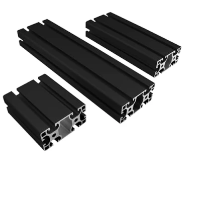 Abbildung von ALU Profil Aluprofil 40x80mm Nut 8 Aluminium Systemprofil Typ I schwarz 2000mm