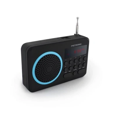 Abbildung von Metronic 477203 Tragbares UKW Radio Schwarz/Blau