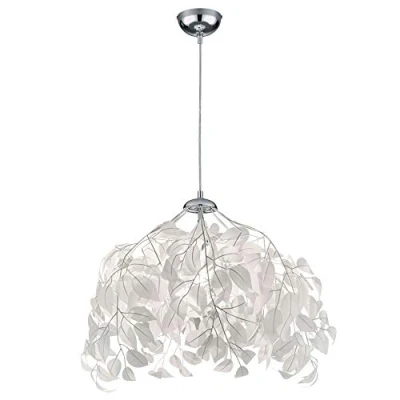 Abbildung von TRIO Leuchten Kronleuchter Leavy, ohne Leuchtmittel, warmweiß kaltweiß, Hängelampe Blatt Design, Pendelleuchte exkl 1xE27 max 28W