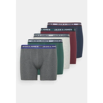 Abbildung von Jack &amp; Jones Jacoliver PLUS Trunks 5 PAC Boxerbriefs, Herren, Größe: 3XL, Dark grey melange