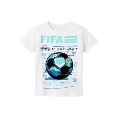 Abbildung von Name it Nkmadian Fifae BOX Tshirt print für Kinder, Größe: 116, Bright white