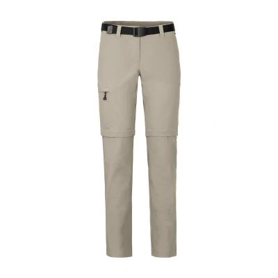 Abbildung von Bergson Zip Off Hose BENNETT Zipp (slim) Damen Wanderhose, vielseitig, pflegeleicht, Normalgrößen, beige
