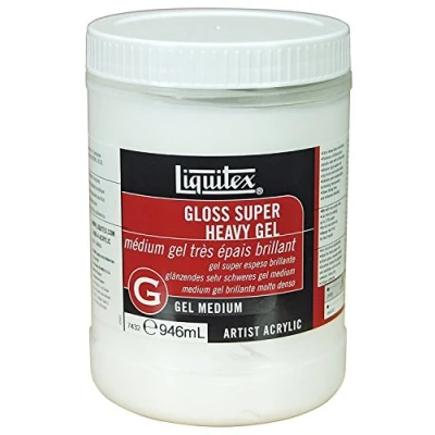Abbildung von Liquitex 7432 Professional glänzendes sehr schweres Gel Medium für Acrylfarben, ideal hohe Spitzen und skulpturierte Aufträge, hoher Oberflächenwiederstrand 946ml Top, Transparent glänzend