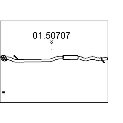 Abbildung von MTS 01.50707 Mittelschalldämpfer 1950 NISSAN: Qashqai / Qashqai+2 I