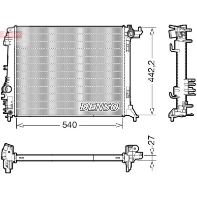 Abbildung von DENSO DRM23114 Kühler, Motorkühlung 540 452 27