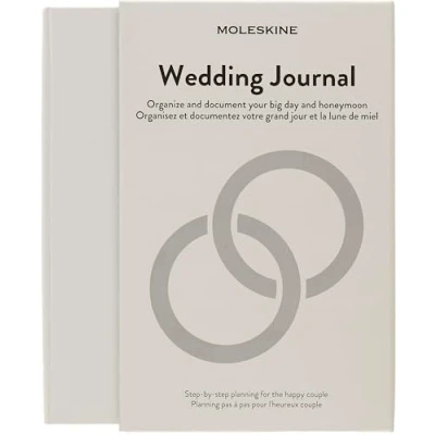 Abbildung von Moleskine Hochzeitsjournal, Themen Notizbuch Hardcover zur Planung und Organisation Ihres Hochzeitskalenders Großes Format 13 x 21 cm 400 Seiten