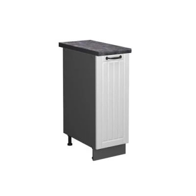 Abbildung von Vicco Apothekerschrank Fame Line, Weiß Landhaus/Anthrazit, 30 cm, AP Anthrazit