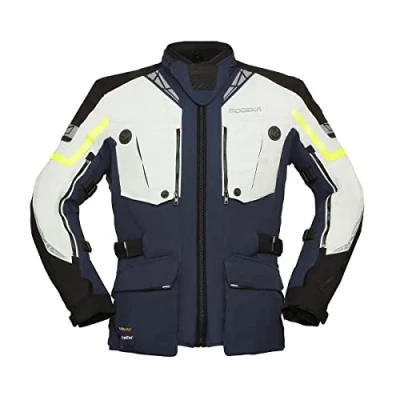 Abbildung von Modeka Panamericana 2 Motorrad Textiljacke (Light Grey/Blue,XXL)