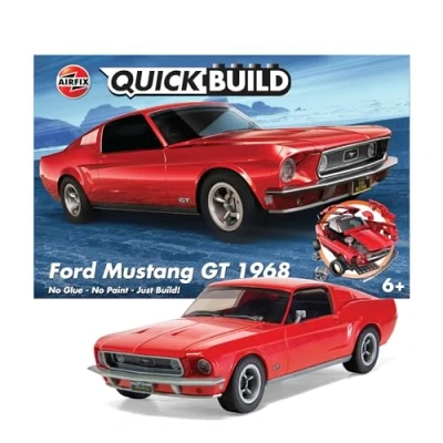Abbildung von Airfix J6035, Military car model, Montagesatz, Ford Mustang GT 1968, Beide Geschlechter, 6 Jahr(e), Rot