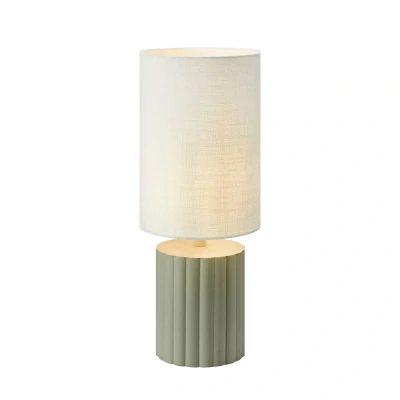 Abbildung von Tischleuchte Can, weiß/grau, Höhe 57 cm, Keramik, Textil