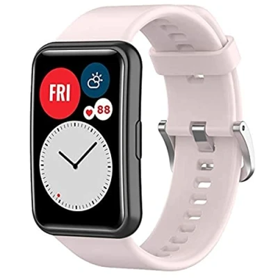 Abbildung von Wownadu Armband Kompatibel für Huawei Watch Fit/Watch Fit New/Watch Elegant/Watch SE, Armbänder Pink Damen Herren Ersatzarmband, Verstellbarer Sport Uhrband,(kein uhr)