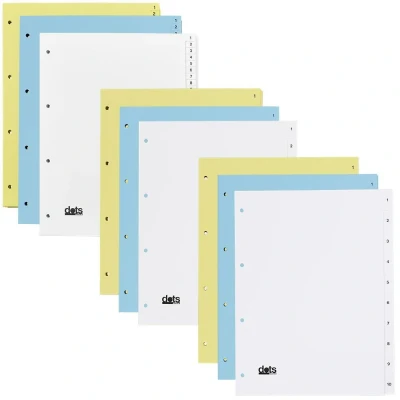 Abbildung von dots Ordnerregister Vollformat 1 12 DIN A4