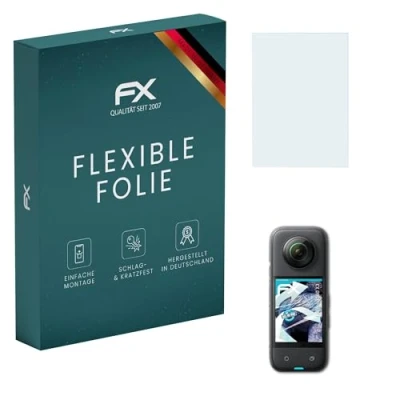 Abbildung von atFoliX Schutzfolie kompatibel mit Insta360 X3 Folie, ultraklare und flexible FX Displayschutzfolie (3X)
