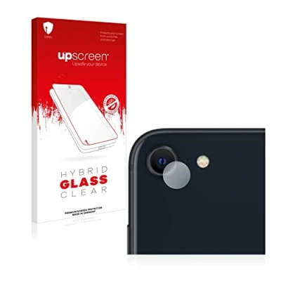 Abbildung von upscreen Schutzglas für Apple iPhone SE 3 2022 (NUR Kameraschutz) Schutzfolie, Glas Folie [Klar, 9H Panzerschutz, Anti Fingerprint]