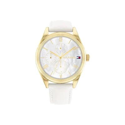 Abbildung von Tommy Hilfiger GP CASE AND Bezel MOP DIAL WITH Accents Chronograph, Damen, Größe: One Size, Gold coloured