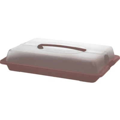 Abbildung von Rotho Kuchentransportbox Partybutler JOHN medium iron rot, Kunststoff