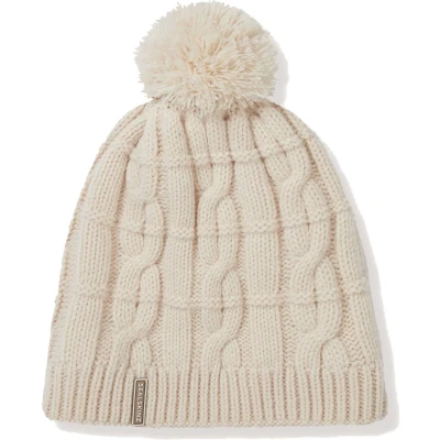 Abbildung von SealSkinz Hemsby Strickmütze mit Zopfmuster und Bommel, wasserdicht, für kaltes Wetter, rosa