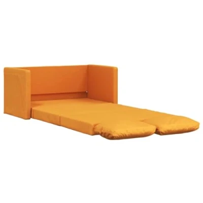 Abbildung von vidaXL Bodensofa, Klappbar Bodenbett Sofa mit Schlaffunktion, Schlafsofa Schlafsessel Metallgestell, Klappsofa Sofabett für Wohnzimmer Schlafzimmer, Dunkelgelb Stoff