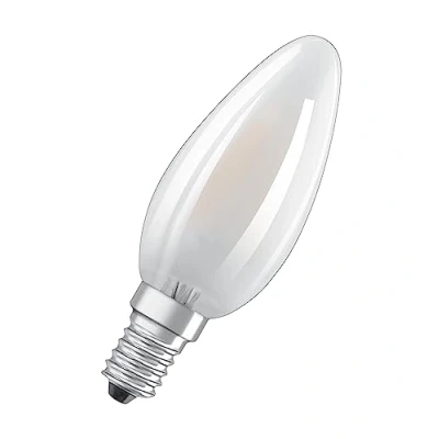 Abbildung von OSRAM Filament LED Lampe mit E14 Sockel, Kaltweiss (4000K), Kerzenform, 2.5W, Ersatz für 25W Glühbirne, matt, Retrofit CLASSIC B, Kaltweiß
