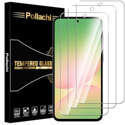 Abbildung von Pollachi [3 Stück Schutzfolie für Samsung Galaxy A56 5G Panzerglas Glasfolie,9H Härte,Anti Kratzen,Anti Fingerabdruck,Anti Bläschen,Ultra Klar,Displayschutzfolien Panzer Schutz Glas