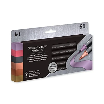 Abbildung von Spectrum Noir Metallic Markers 6 Pen Sets Antique Elements (Antieke Elementen)