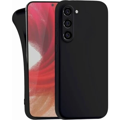 Abbildung von MyGadget Hülle für Samsung Galaxy S23 robuste Silikon Schutzhülle TPU Case Slim Silikonhülle Back Cover Kratzfest Handyhülle Matt Schwarz