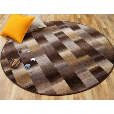 Abbildung von Designteppich Designer Velour Teppich Mystic Karo Rund, Snapstyle, Höhe: 6 mm