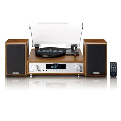 Abbildung von Lenco MC 160WD Hifi Set DAB+, FM Radio, Plattenspieler und Bluetooth Radioplattenspieler (Bluetooth)