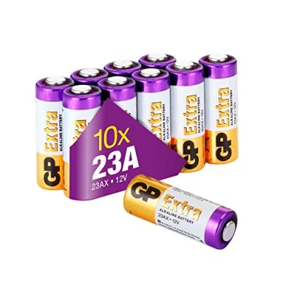 Abbildung von GP Extra Alkaline V23GA 12v Batterie 10 Stück 23a 12v, quecksilber frei P23GA / LRV08 für Fernbedienungen, Funktürglocken, Bluetooth Headsets, Sicherheitssysteme etc.