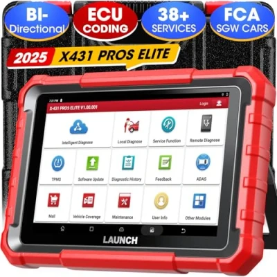 Abbildung von LAUNCH Neueste X431 PROS Elite OBD2 Diagnosegerät Auto, Bidirektionales Vollsystem Diagnose Scanner, kfz Scan Tool mit 37+ Dienst, ECU Codierung, CANFD&amp;DoIP, FCA, Schlüsselprogramm, 2 Jahre Update