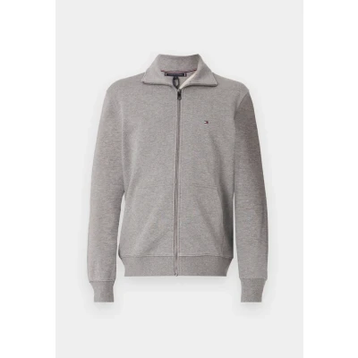 Abbildung von Tommy Hilfiger Essential Terry Sweatjacke, Herren, Größe: Medium, Medium grey heather