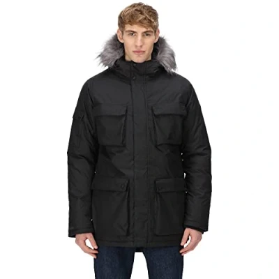 Abbildung von Regatta Herren Aziel Wasserdichter und atmungsaktiver Parka mit Daunenisolierung, Kapuze mehreren Taschen