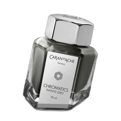 Abbildung von Caran d&#039;Ache Tintenfass Infinite Grey 50ml Kostenlose Gravur