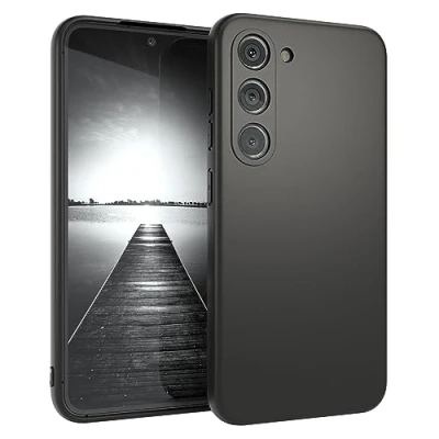 Abbildung von EAZY CASE Silikon Hülle kompatibel mit Samsung Galaxy S23 stoßfestes Abdeckung, Handyhülle, [Schlank, weich, flexibel], Matt Power, Unzerstörbare Sturzfestigkeit in Schwarz