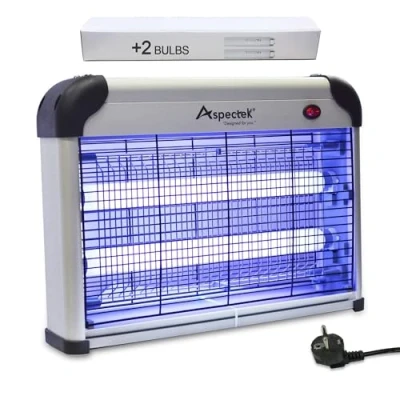 Abbildung von ASPECTEK Insektenvernichter elektrisch 20W Fliegenvernichtung mit UV Lampe, Mückenlampe für Innen und Außenbereiche, schnell chemiefrei, Mückenfalle Wirksam gegen Fliegende Insekten