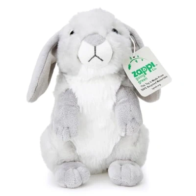 Abbildung von Zappi Co Grauer Hase Plüschspielzeug (20 cm Länge) Eine charmante und kuschelige Ergänzung unserer Plüsch Teddy Safari Kollektion