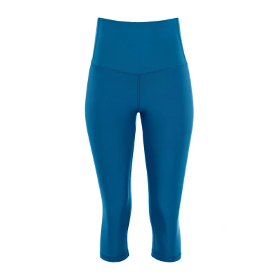 Abbildung von Winshape Damen Functional Comfort 3/4 Tights Hwl217c “high Waist Mit V Shape Applikation Und Core Bund Leggings, Teal Green, L EU
