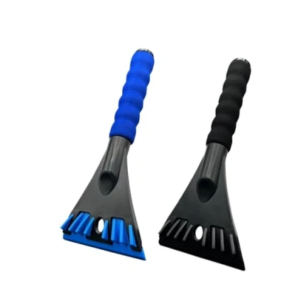 Abbildung von SEHAUSEU 2 Stück Eiskratzer Auto, ABS Eisschaber, Rutschfester Ergonomischer Softgriff, Scheibenkratzer Länge 26 cm, Breite 11 für Autos im Winter (Schwarz + Blau)