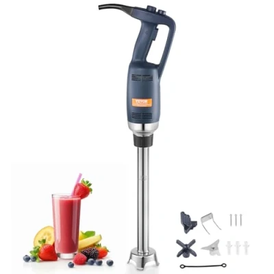 Abbildung von VEVOR Kommerzieller Stabmixer, 350 W Hochleistungs Handmixer, 50,8 cm stufenloser Mixer mit variabler Drehzahl und Edelstahlklinge, tragbarer Mehrzweckmixer für Suppen, Saucen, Kartoffelpüree, Sahne