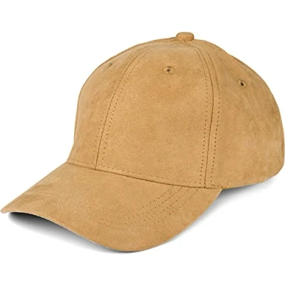 Abbildung von styleBREAKER 6 Panel Cap in Veloursleder Optik, Wildleder Baseball Cap, verstellbar, Unisex 04023049, Farbe:Camel