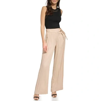 Abbildung von DKNY Women&#039;s Drapey Organza Wide Leg, Sandalwood, Size 42