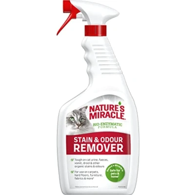 Abbildung von Nature’s Miracle Flecken &amp; Geruchsentferner Katze Enzymreiniger für die einfache Beseitigung von Verschmutzungen, Geruchsneutralisierer mit Zitrusduft, 709 ml