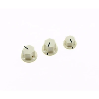 Abbildung von Messing Einsatz USA Spec 1/4 Jazz J Bass Regler Aged White