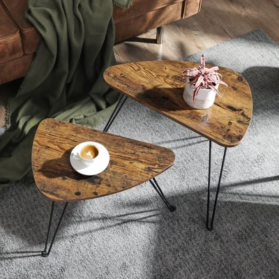 Abbildung von VASAGLE Beistelltisch, 2er Set Couchtische, Satztische, Industrie Design