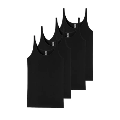 Abbildung von Schiesser 4 PACK Unterhemd/shirt, Damen, Größe: 36, Schwarz