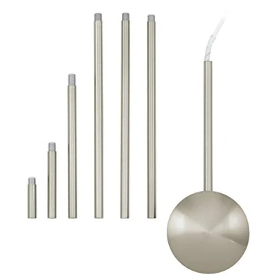 Abbildung von EGLO Kabelkanal Extention, Kabelführung aus Stahl, Farbe: Nickel matt, Länge: 320 bis 1570 mm