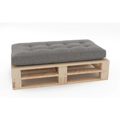 Abbildung von Lermowood Palettenmöbel Mpe Hocker 120 x 80 cm Natur Europaletten Indoor und Outdoor Lounge Gartenmöbel Holz Set Möbel Terrasse Balkon Loft Stil Paletten