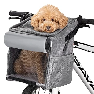 Abbildung von Navaris Tiertransporttasche Rucksack für Hunde Katzen 31x27x27cm Hundefahrradkorb bis 10 kg