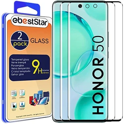 Abbildung von ebestStar {2 Stück) Panzer Schutz Glas für Honor 50, 3D Displayschutz, 9H gehärte Glas, Abgerundete, Blasenfrei