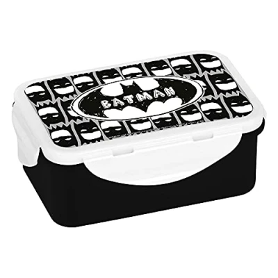 Abbildung von Geda Labels GmbH Lunchbox Batman Kids, PP, (1 tlg), Schwarz, 16x10,5x6,5cm, spülmaschinengeeignet
